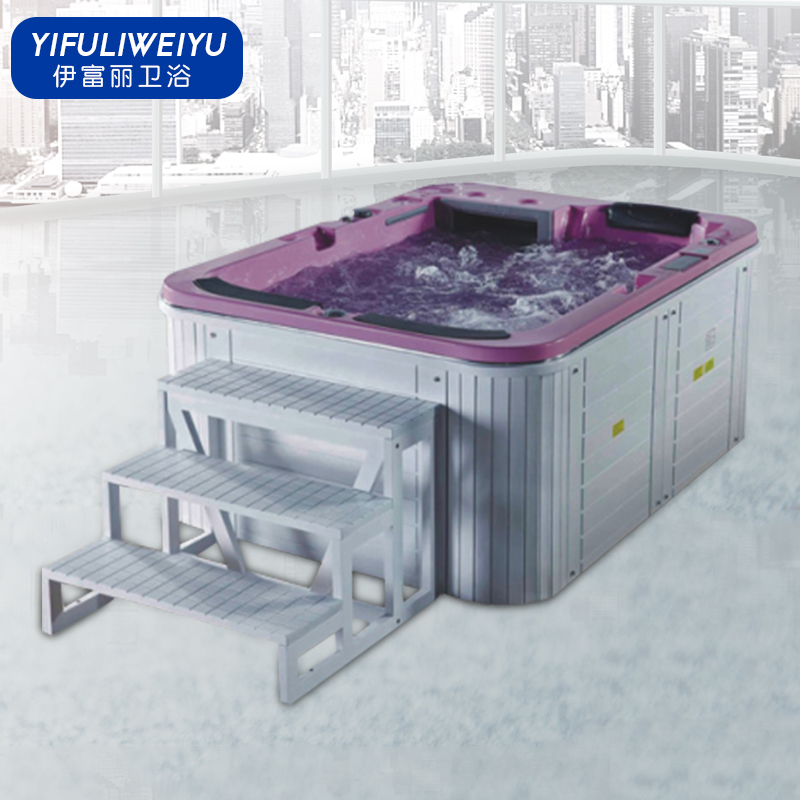 Bồn tắm cao cấp Spa 3 người Whirlpool Spa ngoài trời Spa Bồn tắm nước nóng Bồn tắm tạo sóng
