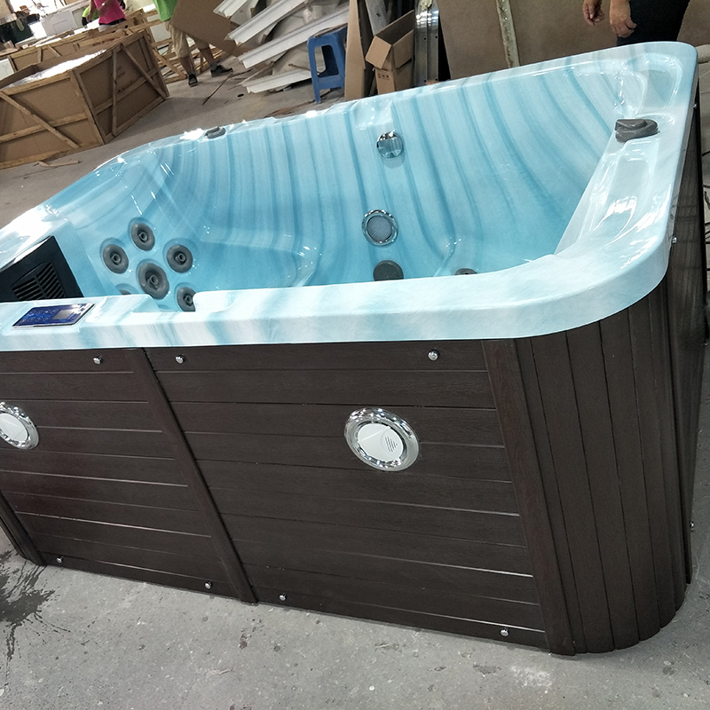 Bồn tắm cao cấp Spa 3 người Whirlpool Spa ngoài trời Spa Bồn tắm nước nóng Bồn tắm tạo sóng