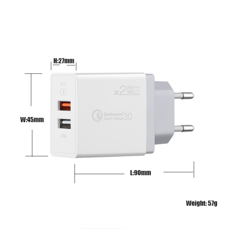 Hậu đỏ chính thức của Châu Âu/US/Anh LPD 18W+ 5V 2.4A 2 port USB C Name