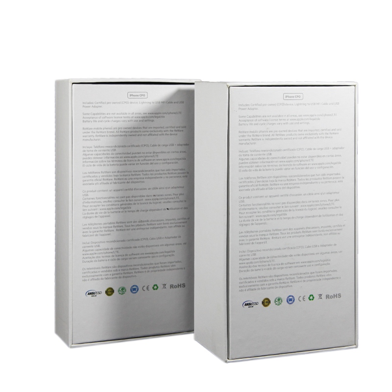 Bao bì hộp quà điện thoại nắp và đế tùy chỉnh