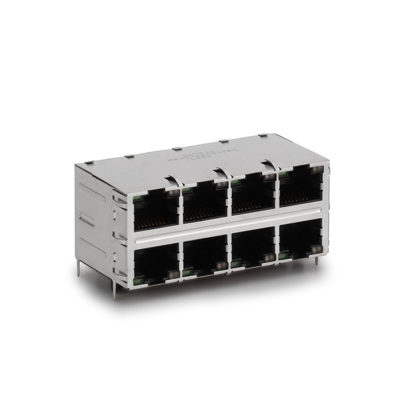 RJ45,2X(Lọc), LED,Shield Case