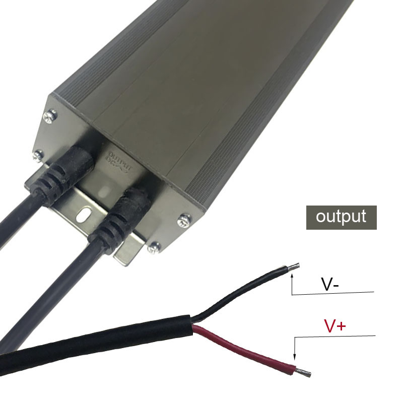 12v400w Zhongshan chất lượng cao điện áp không đổi chống thấm nước cung cấp trình điều khiển vỏ nhôm màu đen xám