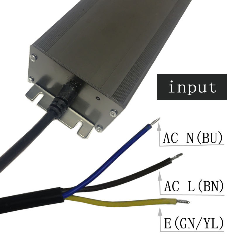 12v400w Zhongshan chất lượng cao điện áp không đổi chống thấm nước cung cấp trình điều khiển vỏ nhôm màu đen xám