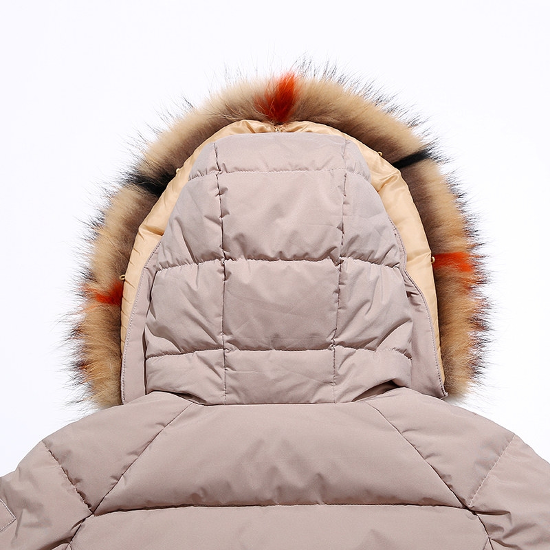 Áo khoác ấm áp dành cho phụ nữ mũ trùm tách rời/ lông thật
