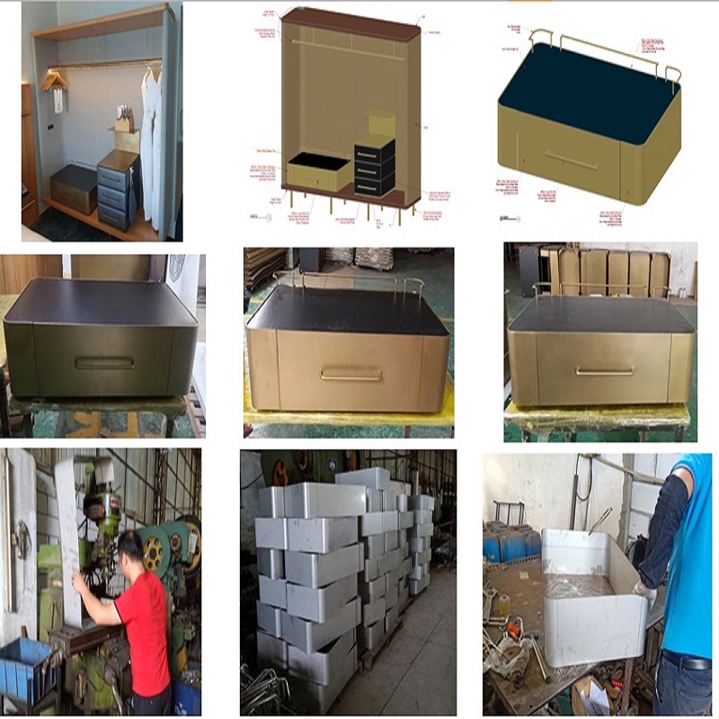 CFP1805 King Guest Room Hotel Fit-Out Furniture Tủ đựng quần áo Tủ đựng hành lý