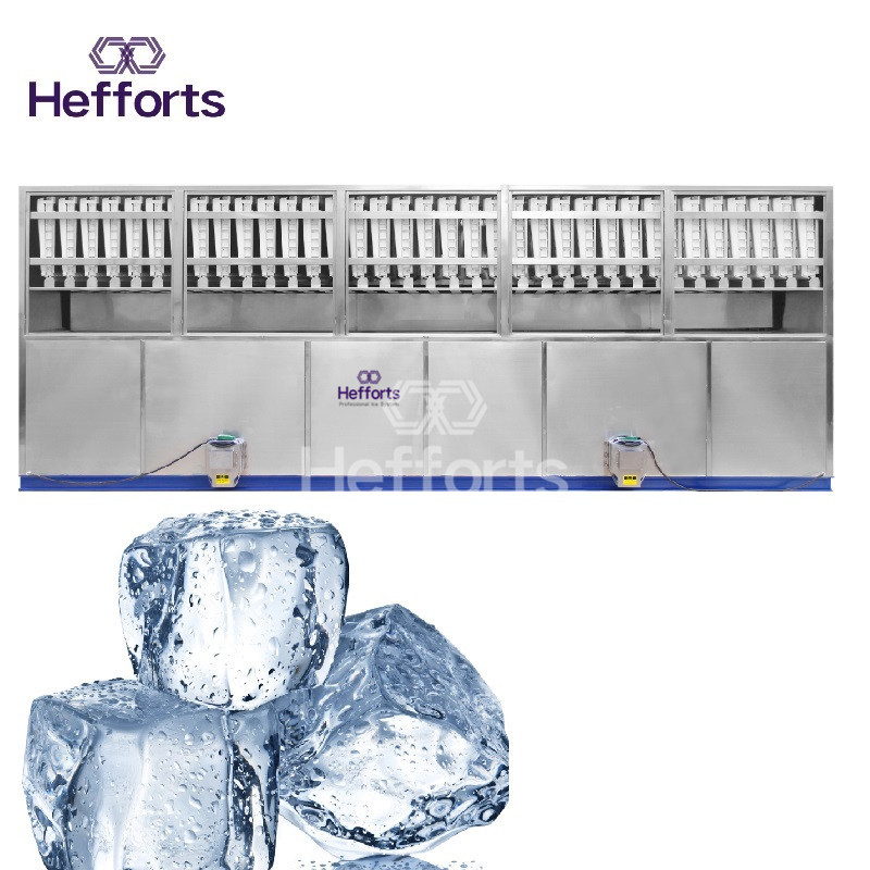 Dễ lau chùi và giặt đồ thép không rỉ tự động máy đóng băng khối lớn có khả năng