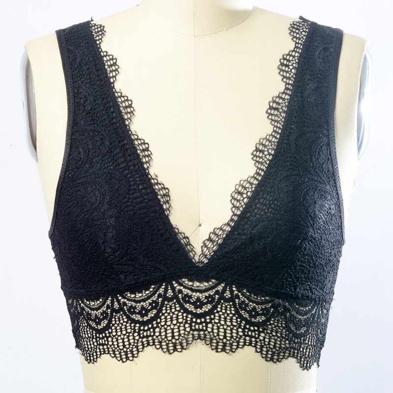 GA-5363 Grace Girl Plunge Alencon Lace Bralette Bán buôn