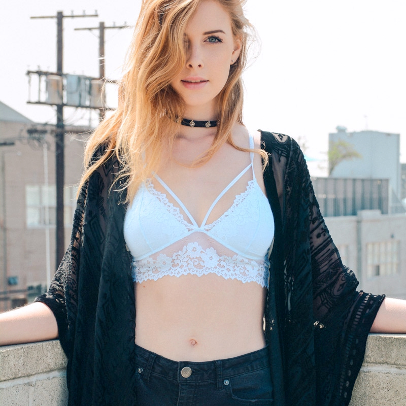 GA-5430 Grace Girl Hoa Ren Strappy Bralette Bán buôn