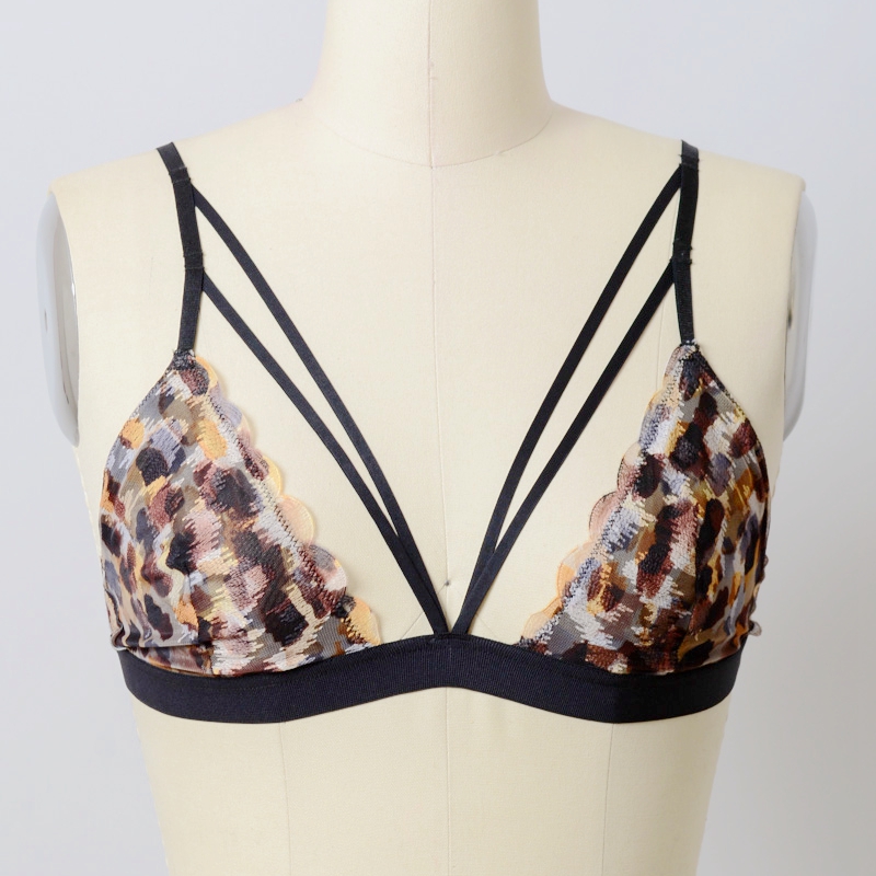 GA-5498 Grace Girl Splash Leopard Strappy Bralette Bán buôn