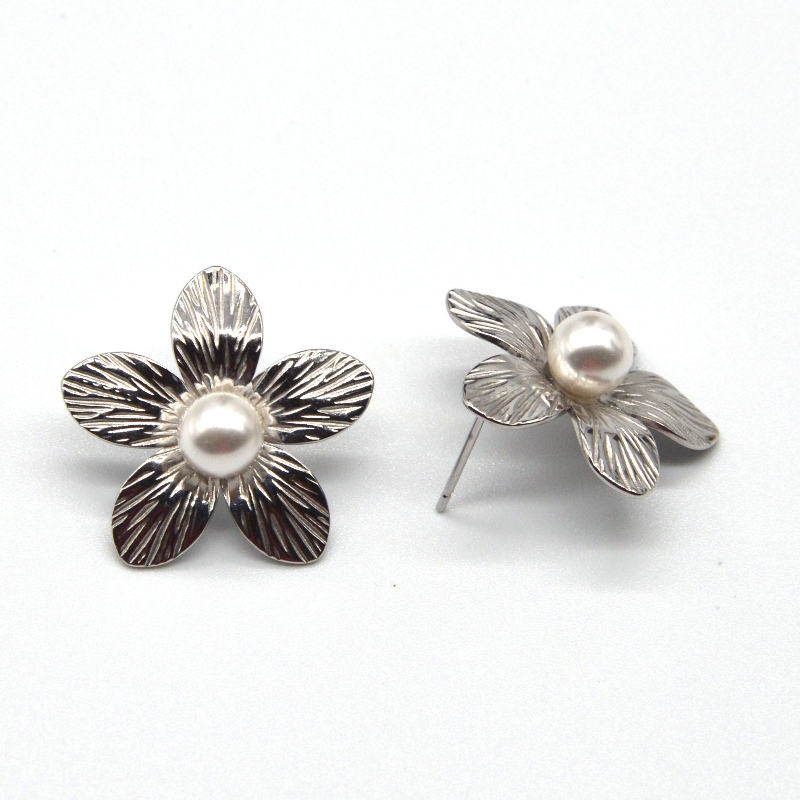 Hoa tai ngọc trai cưới của phụ nữ Hoa tai bằng thép không gỉ Quà tặng tốt nhất Nhà máy trang sức Ruifanbao Trung Quốc