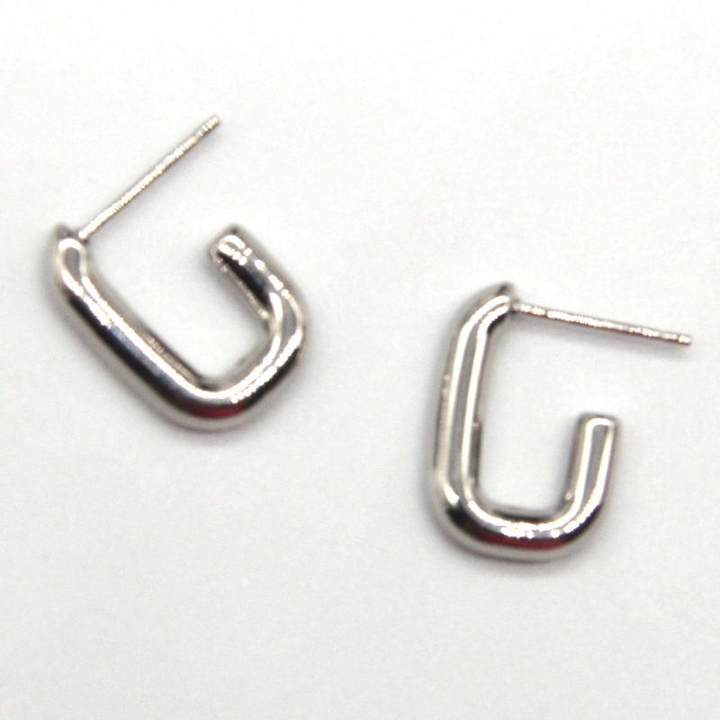 Hoa tai chữ cái không gây dị ứng Nữ người mẫu Cô gái bằng thép không gỉ Quà tặng không chứa niken cho bạn gái, vợ, con gái và em gái, cháu gái, Trung Quốc, Nhà máy trang sức Ruifanbao