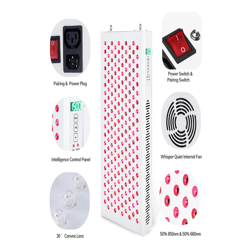 RD1500 Full Body Near-Infrared treatment Lamp 1500W Safe Medical Grade Red LED Light Therapy at home FDA