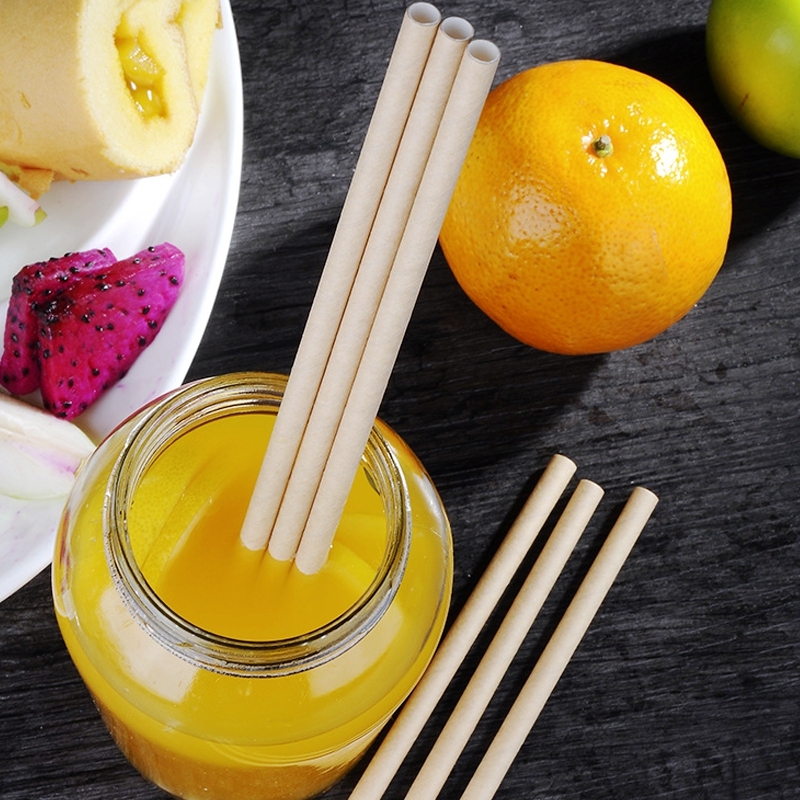 Rơm giấy nâu trơn