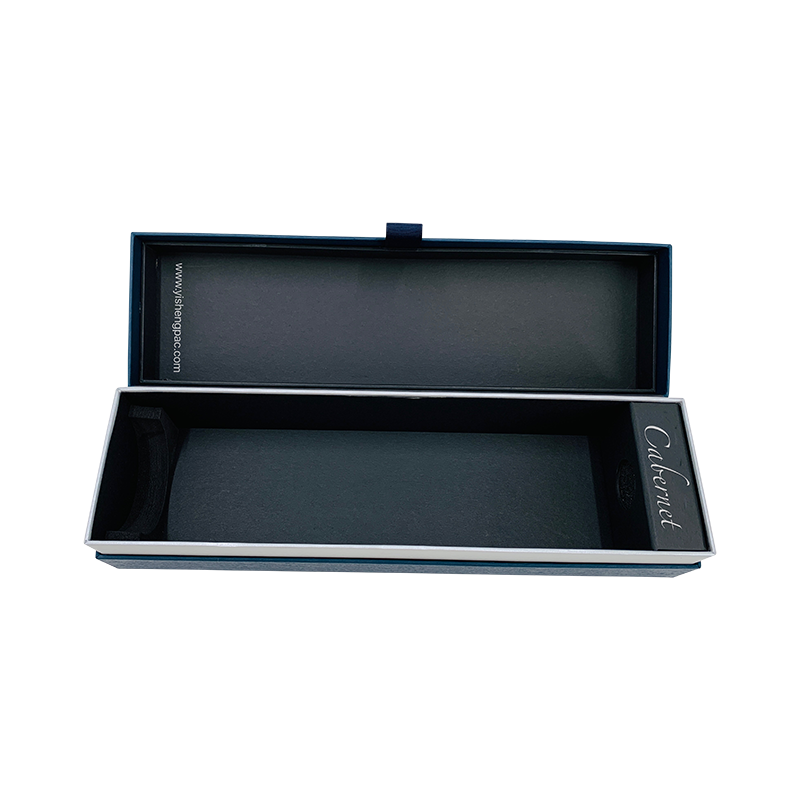 Hộp quà rượu màu xanh đậm Hộp quà rượu sâm banh Sang trọng và thanh lịch