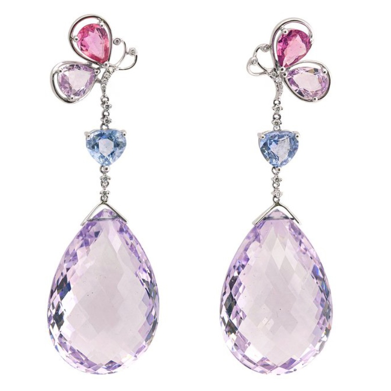 925 sterling bạc mặt dây chuyền bướm bông tai vuốt thiết lập nghề thủ công Nhà máy chế biến đồ trang sức Ruifanbao Trung Quốc