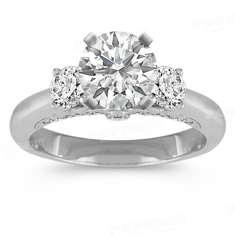 Bộ móng vuốt khí quyển đơn giản của phụ nữ 925 Nhẫn bạc Nhà máy trang sức Ruifanbao Trung Quốc