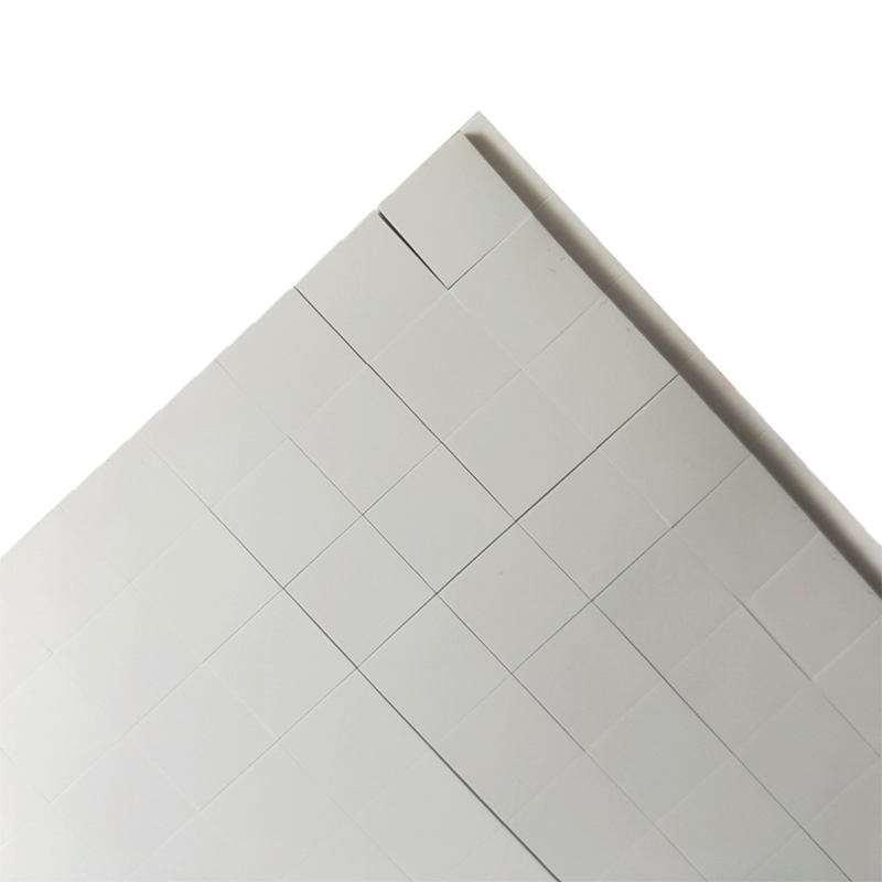 Tấm silicone dẫn nhiệt thân thiện với môi trường, tấm tản nhiệt màu trắng xám đơn mặt sau, tấm silicone cách âm và chống sốc, có thể cắt bế