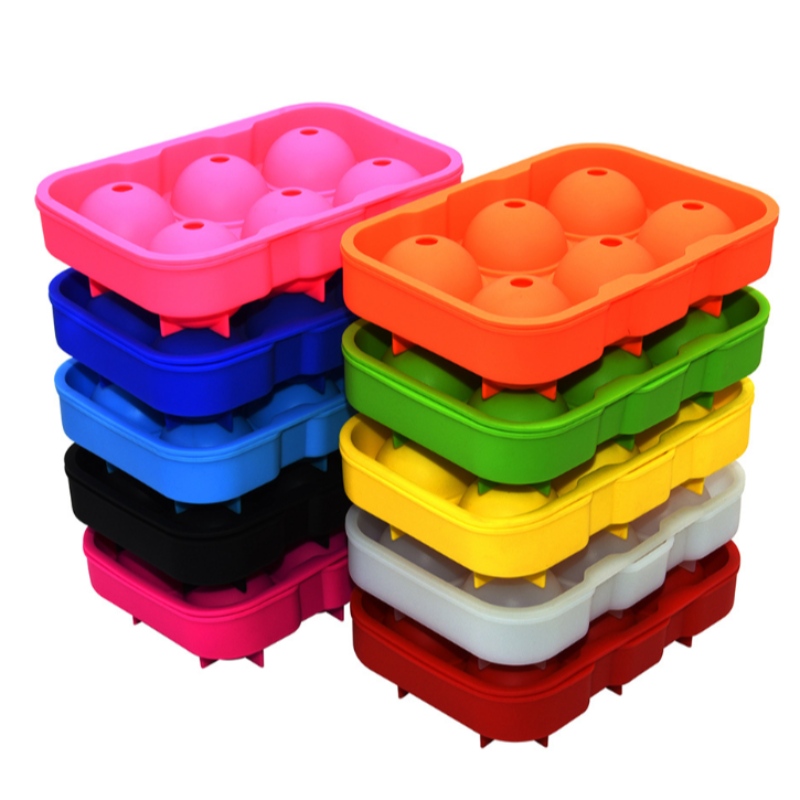 Mô hình đá đặc biệt cho 10 màu whisky 6 lỗ khuôn khúc côn cầu trên băng Máy làm đá bằng nước hình tròn