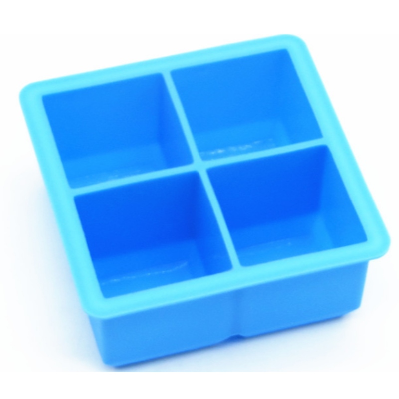 Khuôn làm đá 4 lỗ silica gel Khuôn vuông 4 lỗ Hộp phụ kiện vuông 4 lỗ hộp đựng rượu whisky bar làm đá