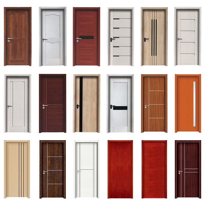 Tùy chỉnh loại cửa chính chất lượng cao Hạng Vũ Phòng Nội thất Wood Door Thời trang ưa thích Tân thiết lập Vị trí Lea Mdf Melamine Door phiên bản ở nhà máy da thuộc địa Đơn giản cửa ngủ