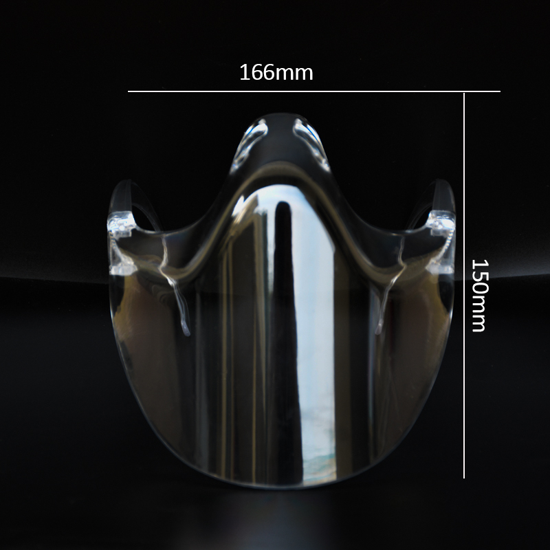 Tấm chắn miệng có thể nhìn thấy bằng nhựa Chống sương mù An toàn thoáng khí Bảo vệ miệng Tấm che miệng và mũi trong suốt