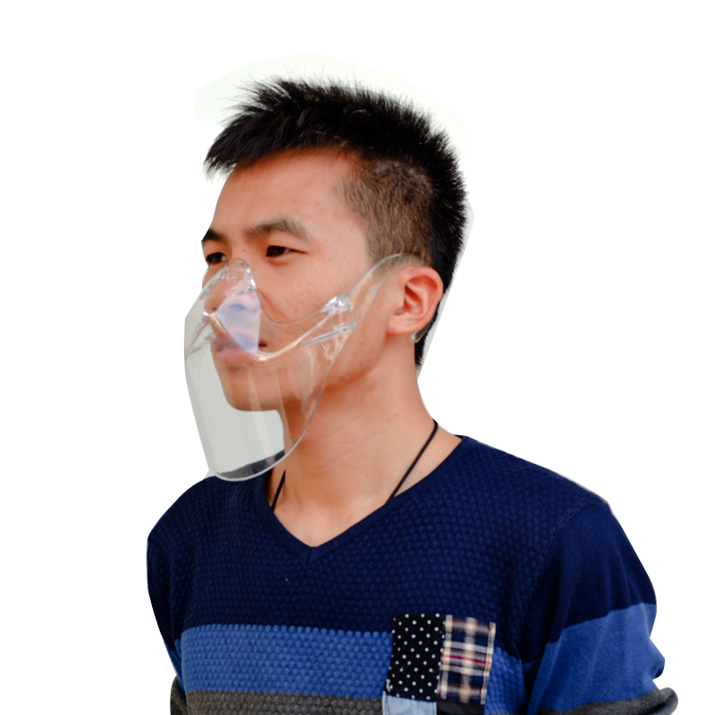 Tấm chắn miệng có thể nhìn thấy bằng nhựa Chống sương mù An toàn thoáng khí Bảo vệ miệng Tấm che miệng và mũi trong suốt