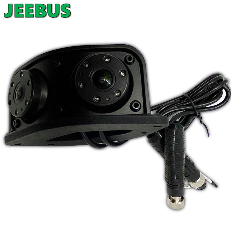HD Chống thấm nước Tầm nhìn ban đêm Phía trước Camera phía sau AHD Dual Video Dash Cam Hệ thống màn hình DVR cho xe buýt