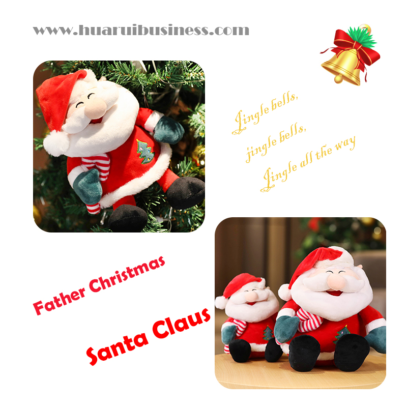 Cha Giáng sinh/Santa Claus đồ chơi bằng xương bằng bông. búp bê nhồi bông.