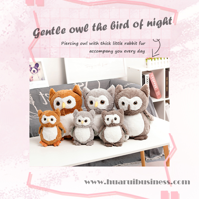 Đồ chơi chim cú dày lông thỏ \/ Búp bê sang trọng \/ cú nhồi bông