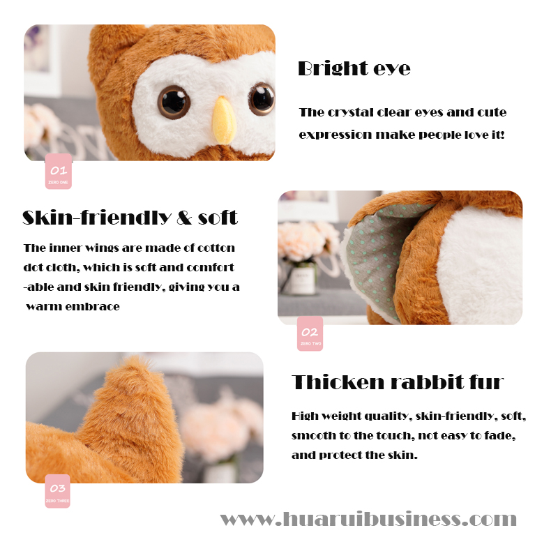 Đồ chơi chim cú dày lông thỏ \/ Búp bê sang trọng \/ cú nhồi bông