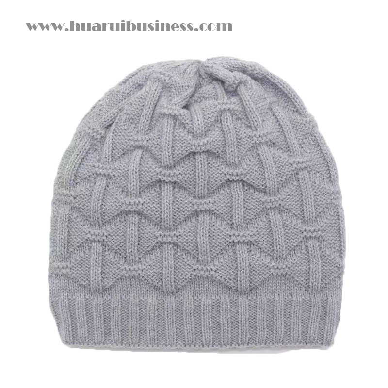 Kính trắng không có còng, mũ len, tuque, màu đặc, với jacquard
