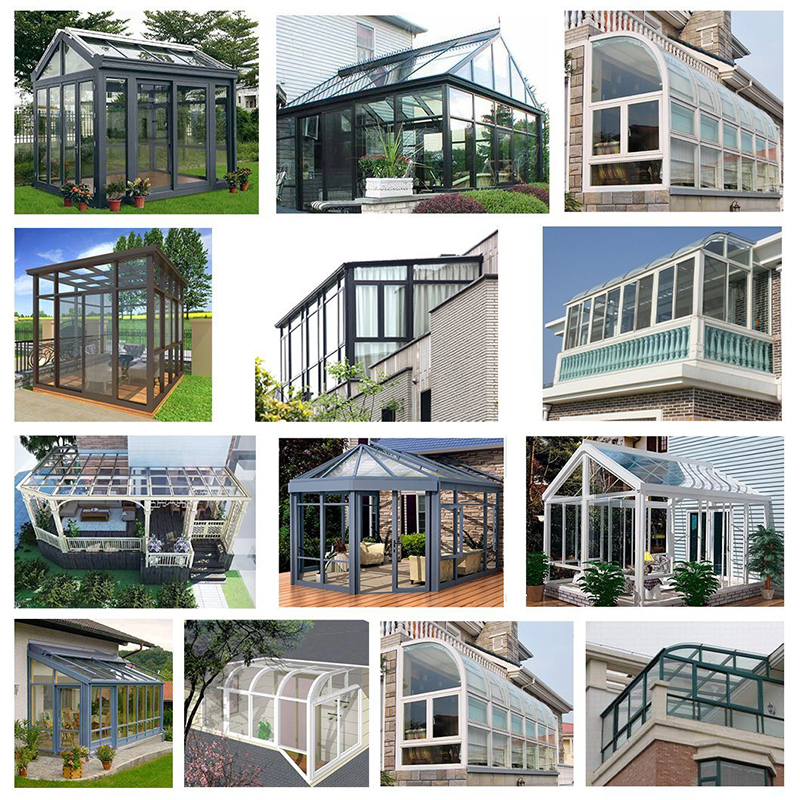 Hot Selling As/Nzs 2208 Tempered Roof Aluminum Sun Room/ Sunroom/ Glass House Nhân bộ sử dụng Mù nhân tạo Phòng kính xe hơi Phòng tắm Phòng Nhân tạo Thép
