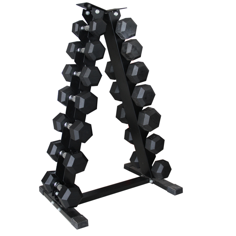 Phòng tập Gym Hex Dumbbells Cao su bọc ngoài Bộ tạ rắn Bộ lục giác Hexa Dumbbells
