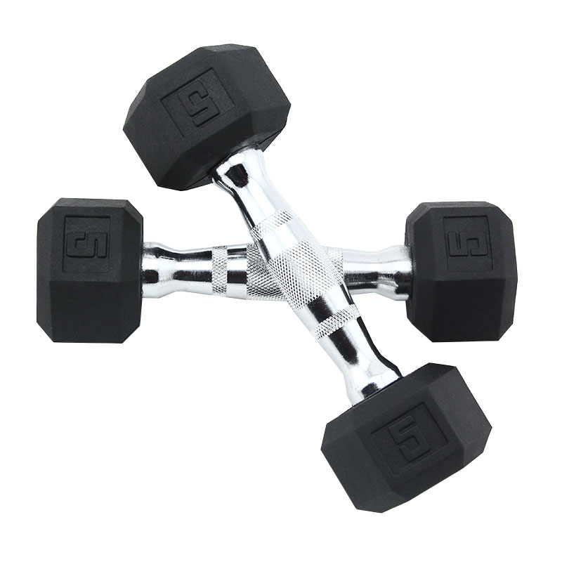 Phòng tập Gym Hex Dumbbells Cao su bọc ngoài Bộ tạ rắn Bộ lục giác Hexa Dumbbells