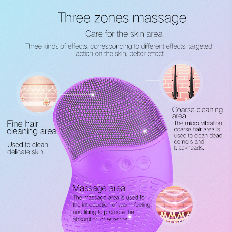 Bàn chải mặt và cơ thể Hệ thống làm sạch spa Tẩy tế bào chết điện Bàn chải làm sạch mặt