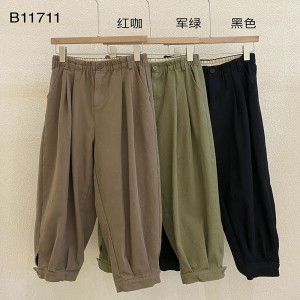 Quần phụ nữ nới lỏng, được may cho phù hợp cho bất kỳ dịp nào, vải lanh tự do thoải mái nhất 11711 Kiểu dáng và quần lót nới lỏng