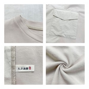 Thiết kế phù hợp Tìm kim vòng hợp hoang dã Kiểu áo tay áo cổ điển kiểu áo bó Tìm màu đặc tự động và vải lanh