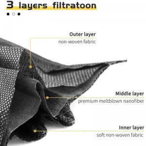 Mặt nạ đen dùng một lần 3ply