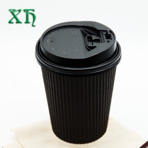 Cốc giấy gợn sóng 12 oz có thể phân hủy sinh học cho cốc cà phê nóng bán buôn cà phê