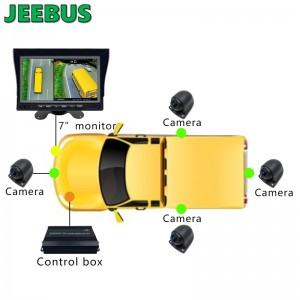 Hệ thống giám sát camera xung quanh 3D 360 độ Birds Eye View cho bãi đậu xe tải
