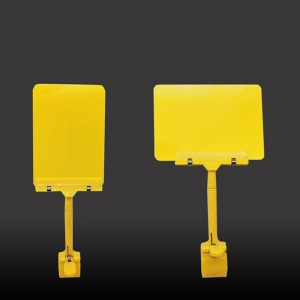 TMJ POP 038 Dây đeo trong suốt Kẹp nhựa có tên Tấm A6 Kệ siêu thị Giá đỡ acrylic Dấu hiệu 11X14 Giá đỡ nhãn acrylic