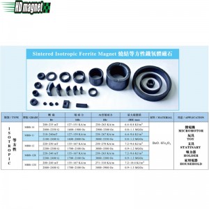 Magent Ferrite đẳng hướng thiêu kết