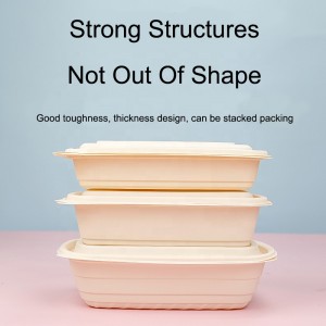 Vỏ hộp đựng thức ăn nhanh, hình chữ nhật lấy hộp đựng thức ăn