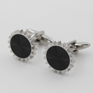 Thép không gỉ Cufflinks Shining Cufflinks Áo sơ mi Môi vàng 18K