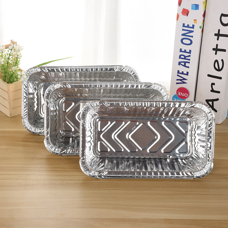Nhà hàng tự chế được dùng hộp hộp đựng hộp hộp hộp hộp đựng thức ăn bằng bạc bạc nhôm với nắp hộp