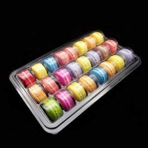 Kích thước tùy chỉnh Hộp bánh macaron 24 ngăn Hộp đựng kẹo trong suốt Hộp vỉ