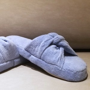 Terry Velour Strappy Slide