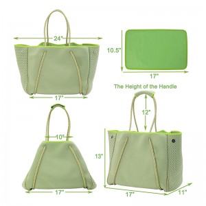 Tùy chỉnh in chất lượng cao Neoprene Bữa trưa Tote Túingoài trời Picnic Cáchnhiệt Làm mát Bữa trưa Neoprene Carry Bag