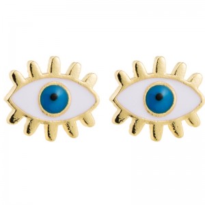 Châu Âu và Mỹ thời trang xuyên biên giới đồngnữnhỏ giọt bông tai đơn giản Devil \\\\ \'S Eye Bông tai Ins Nhật Bản Phiên bản Bông tai Hàn Quốc