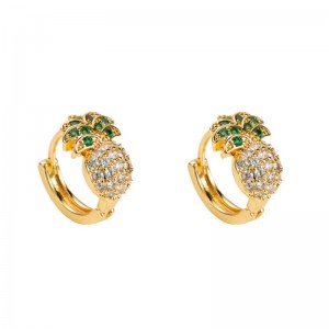 Mùa xuân và mùa hè mới mẻ mẻ ở Châu Âu và Mỹ, hình dứa hình ngoài biên giới nữ biểu tượng đồng bào lục địa Hàn Quốc dễ thương bông tai đơn giản